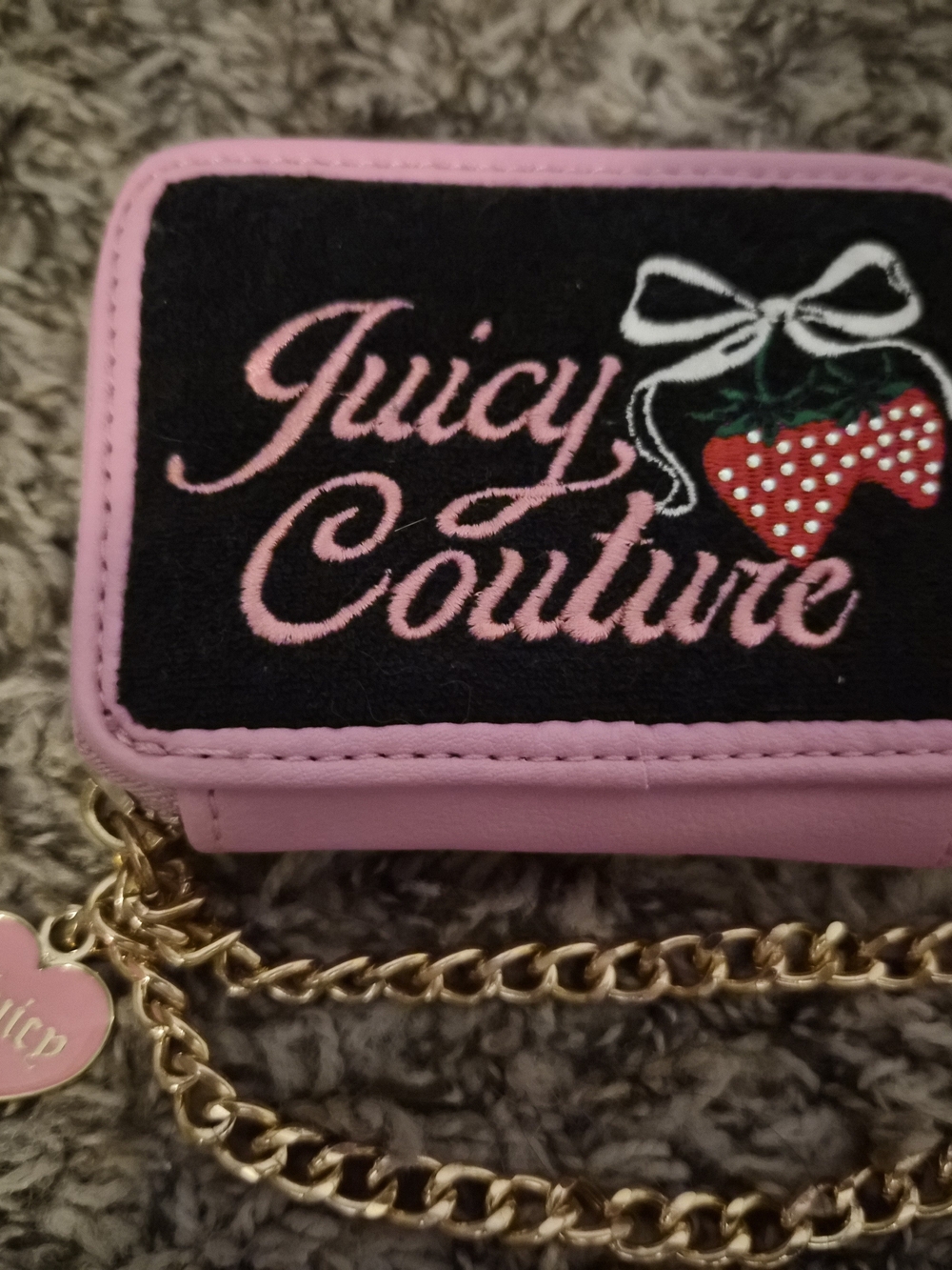 Juicy Couture Pink Logo Chain Wallet